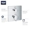 Grohe Single Function 2-Handle Thermostatic Valve Trim, Black 241102430 - alternate 2